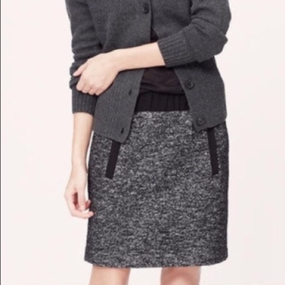 Loft boiled wool skirt